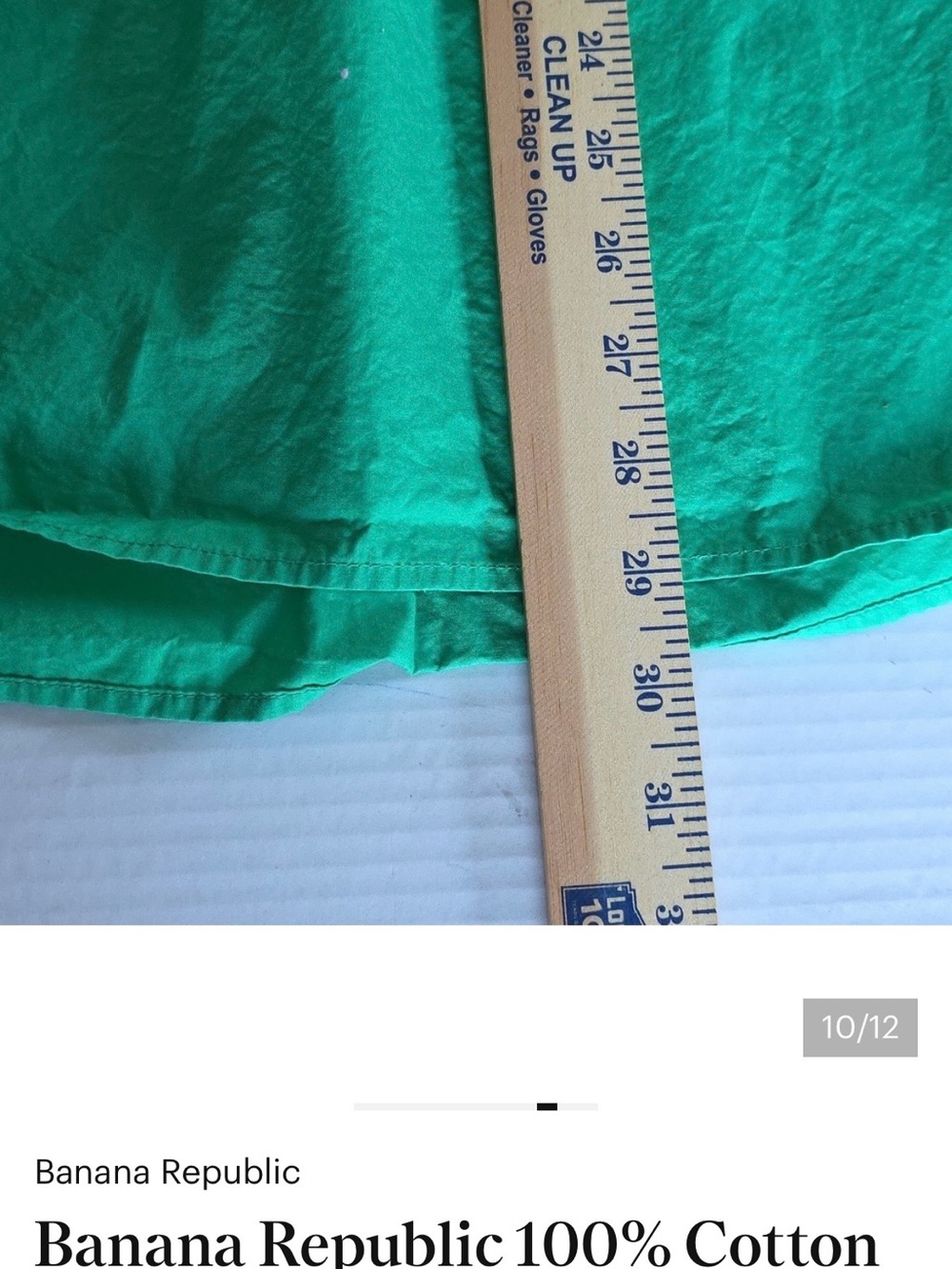 Banana Republic Bright Green Midi Skirt with Drawstring Waist . imperial jade . - Picture 10 of 12